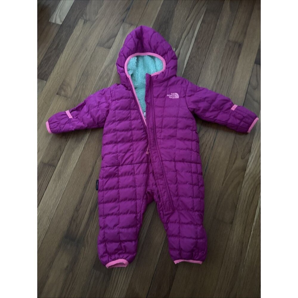 The North Face Infant Thermoball Bunting Snow Suit Hooded Pink Size 3-6 M